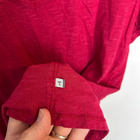 Toad & Co Organic Cotton Women's Red V-Neck Top Blouse Size S Casual outdoor - Picture 6 of 11